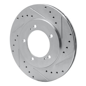 Chevrolet Tracker Brake Rotor (1) - Front Right - R1 Concepts - Drilled & Slotted - Silver - `99-`08